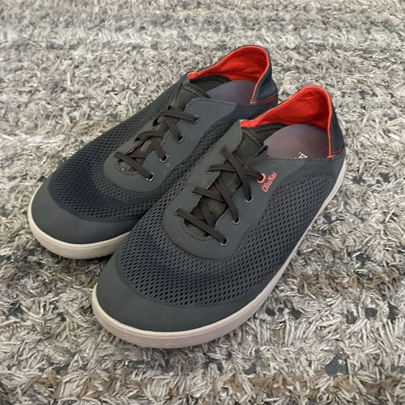 OluKai gray and Red lightweight slip on no laces to tie Sneakers sz 11 - Picture 2 of 10